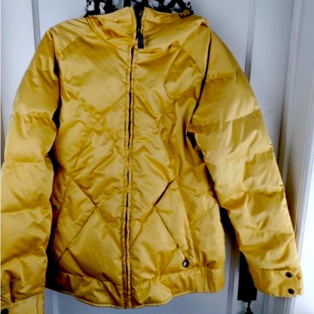Burton Bliss Womens large GOLD Down Reversible Snowboarding/ Ski Jacket